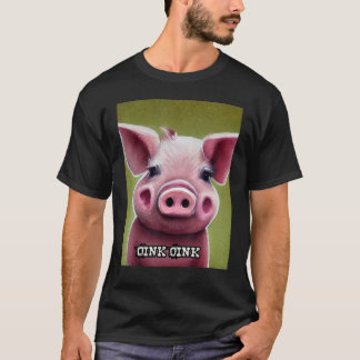 T-shirt Joli Cochon Piggie Rose rose 17