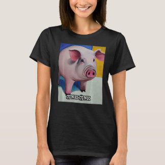 T-shirt Joli Cochon Piggie Rose rose 42