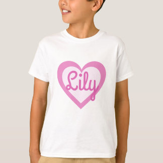 T-shirt Joli Coeur rose Personnalisable Enfants Tee