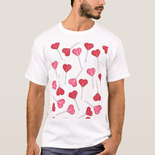 T-shirt Joli coeur rouge Valentine   Motif Lollipop