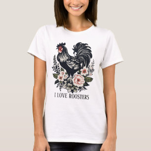 T-shirt Joli coq d'amour ajouter du texte