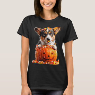 T-shirt Joli Corgi dégoulinant de bonbons au maïs Hallowee
