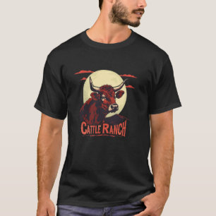 T-shirt Joli costume de visage de bétail pour vaches et am