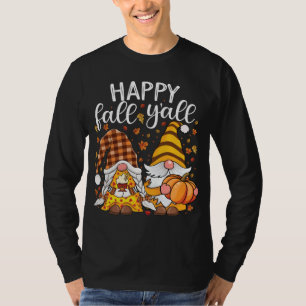 T-shirt Joli couple gnomes avec épice citrouille Fall Yall