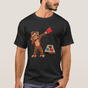 T-shirt Joli Dabbing Singe Cornhole Garçons Anniversaire F