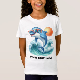 T-Shirt Joli dauphin de plage personnalisable