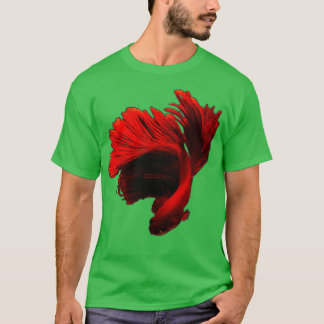 T-shirt Joli demi-lune rouge Betta poisson