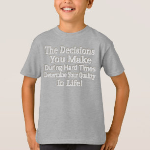 T-shirt Joli Design Artistique "Votre Qualité Dans La Vie 