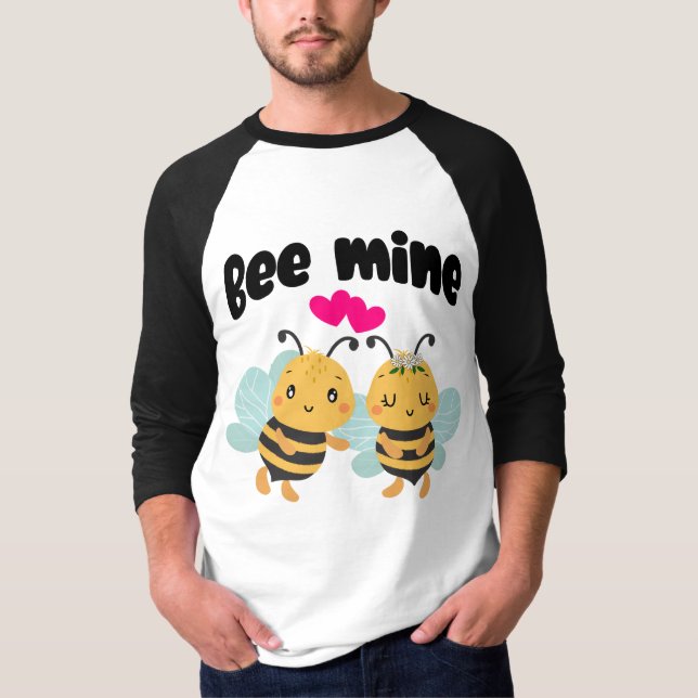 T-shirt Joli design "Bee mine" (Devant)