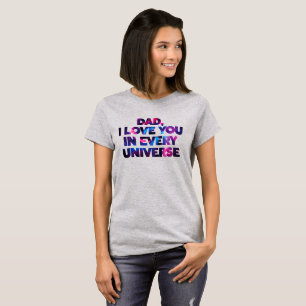 T-shirt Joli Design De Texte Papa Je T'Aime Dans Chaque Un