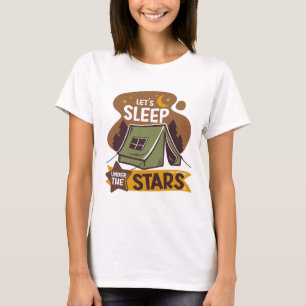 T-shirt Joli Désir Rétro Dors Sous Les Étoiles