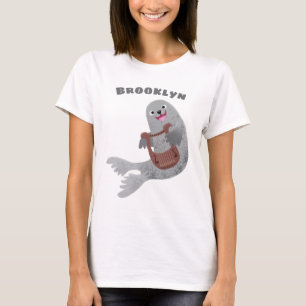 T-shirt Joli dessin animé sur le phoque du Groenland