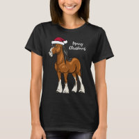 Joli dessin Clydesdale Brouillon Cheval Noël