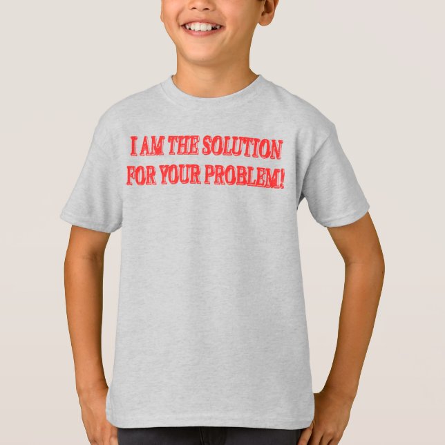 T-shirt Joli dessin "I AM THE SOLUTION" Acheter (Devant)