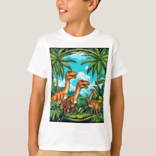 T-shirt Joli dinosaure de dessin animé