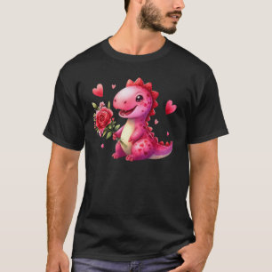 T-shirt Joli dinosaure de la Saint-Valentin