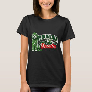 T-shirt Joli doodle de montagne vintage rétro randonnée en