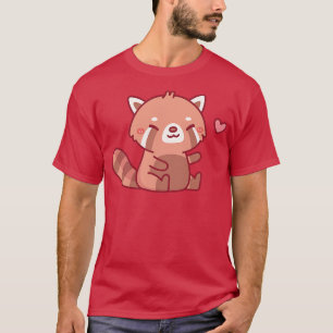 T-shirt Joli Doodle de panda rouge