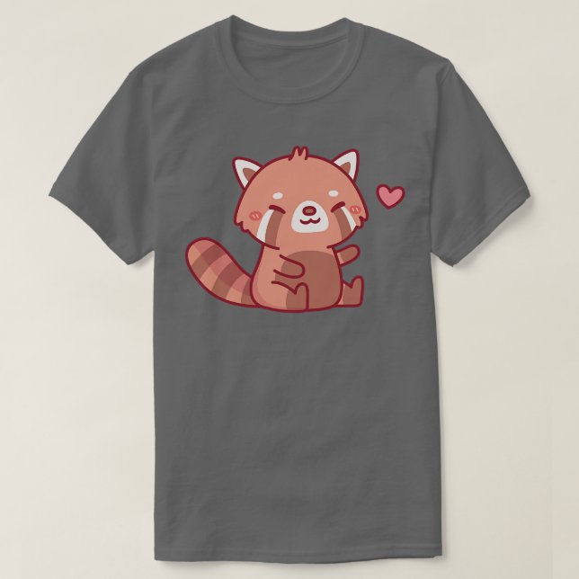T-shirt Joli Doodle de panda rouge (Design devant)