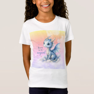 T-Shirt Joli dragon de fantasy Né pour être magique