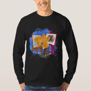 T-shirt Joli Enseignants Artistique Chat Kitty Sensibilisa