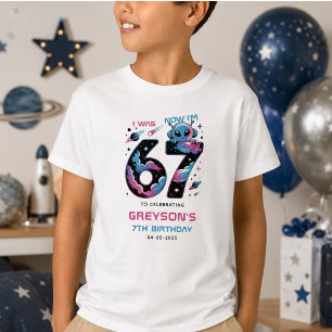 T-shirt Joli Espace 7ème Anniversaire Six et Sept Ans
