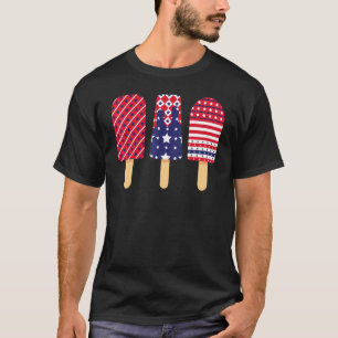 T-shirt Joli été coloré 4 juillet enfants Popsicle