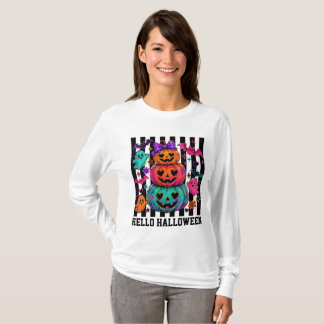 T-shirt Joli fantôme "Bonjour Halloween"