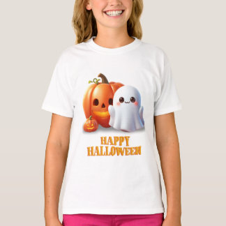 T-shirt Joli Fantôme & Citrouille Joyeux Halloween