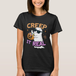 T-shirt Joli Fantôme « Creep It Real » – Drôle de Jeu de M