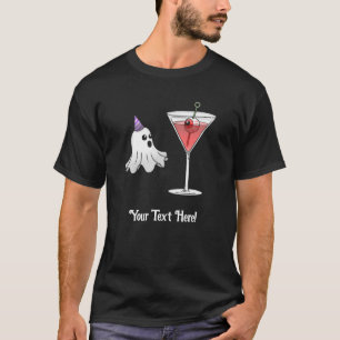 T-shirt Joli fantôme de fête et cocktail d'Halloween effra