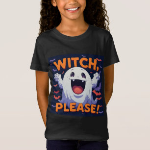 T-Shirt Joli fantôme disant sorcière s'il vous plaît Hallo