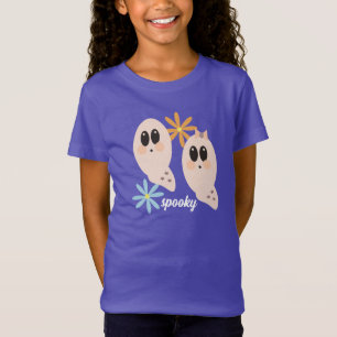 T-Shirt Joli fantôme ghoul rétro groovy floral   