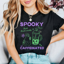 Joli fantôme Halloween amateur de café vert violet