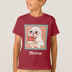 T-shirt Joli fantôme livresque d'Halloween pour enfants am