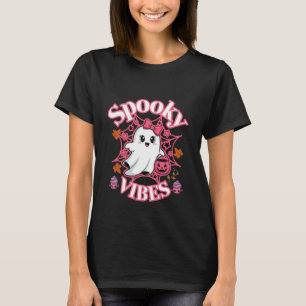 T-shirt Joli Fantôme rose Vibes Éffrayantes Art