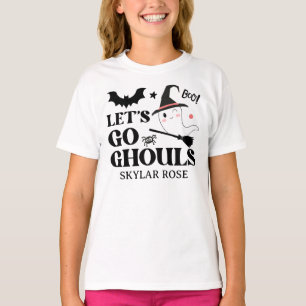 T-shirt Joli Fantôme Spooky Ghost Halloween Fille Rose