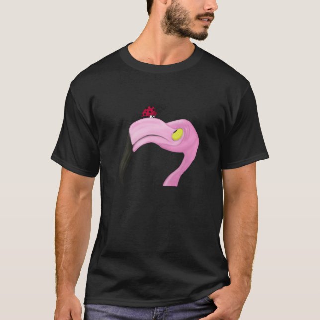 T-shirt Joli Flamant rose rose (Devant)
