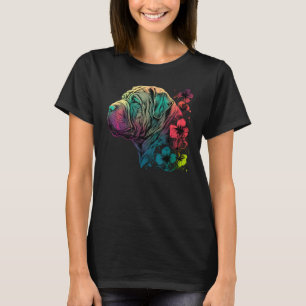 T-shirt Joli Fleur Été Floral Shar Pei