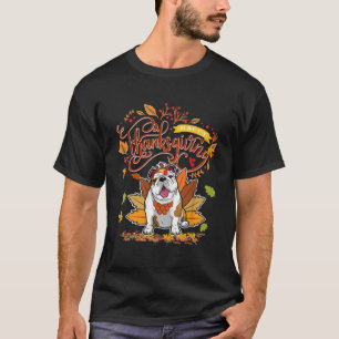 T-shirt Joli Français Bull Bon thanksgiving Chien Turquie