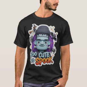 T-shirt Joli Frankenstein 3D avec chauve-souris sorcière a