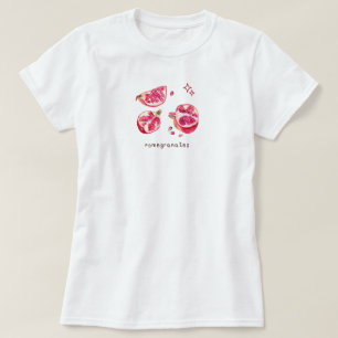 T-shirt Joli fruit esthétique grenade rose 