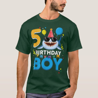 T-shirt Joli garçon d'anniversaire 5 ans Enfants 5e annive