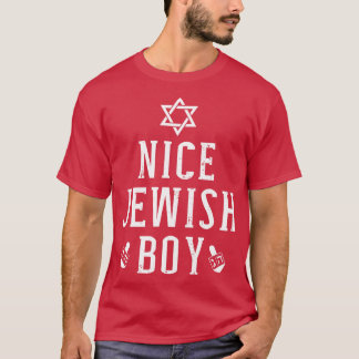 T-shirt Joli garçon juif avec dreidel pour hanoukka ou Bar