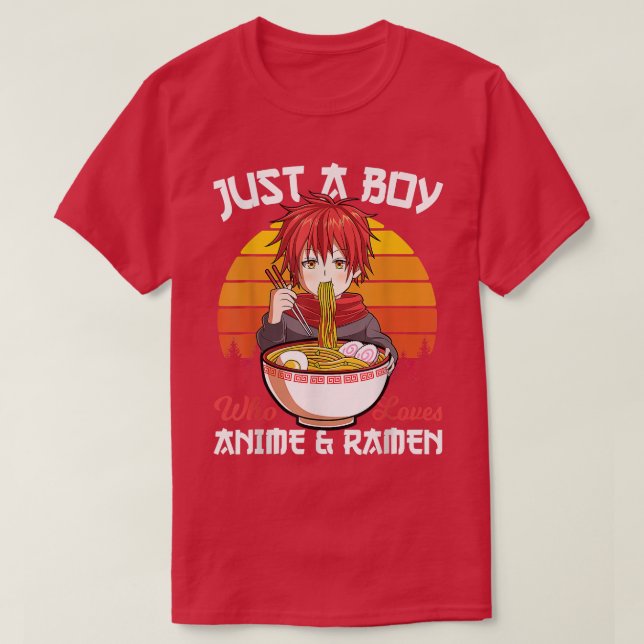 T-shirt Joli Garçon Juste Un Garçon Qui Aime Anime Et Rame (Design devant)