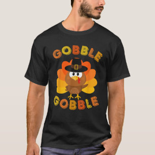 T-shirt Joli Gobble Gobble Turquie Pèlerin petits garçons 