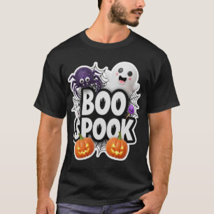 T-shirt Joli graphique BOO SPOOK Halloween avec des fantôm
