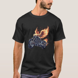 T-shirt Joli Graphique de Moto Oiseau Phoenix