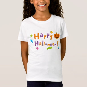 T-Shirt Joli Gribouillage Joy Halloween Bonbons et Citroui