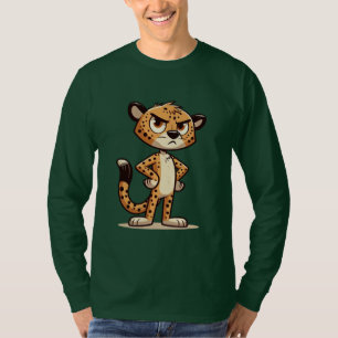 T-shirt joli guépard mécontent